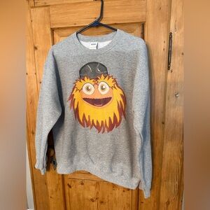 Keep it Gritty Philadelphia Flyers Mascot Gildan Crew Sweatshirt Size Medium EUC